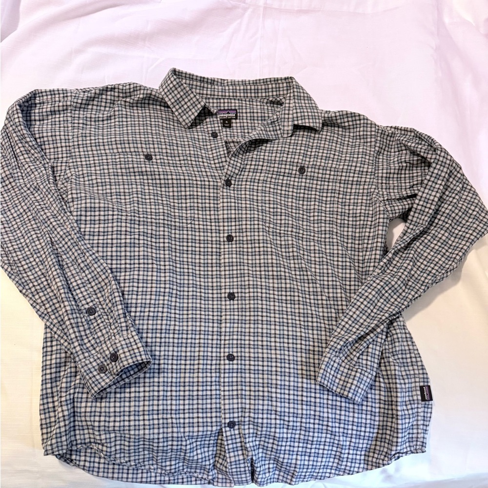 Patagonia Blue Casual Button Down Shirt